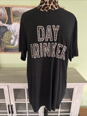 Black "Day Drinker" Graphic Tee